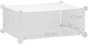 Mobili scarpiere armadietti modulari in plastica storage 20 paia bianco 13_0001644_2