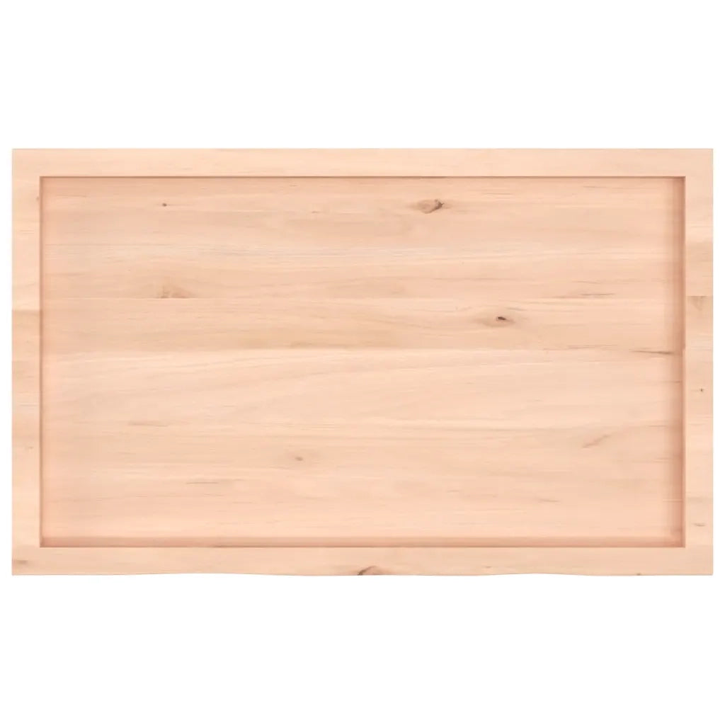 Piano per Tavolo 100x60x(2-6)cm in Rovere Massello Non Trattato