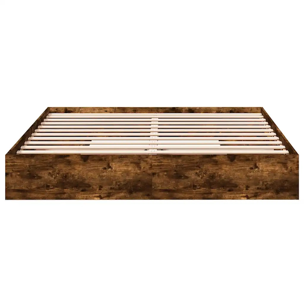 Giroletto con Cassetti Rovere Fumo 180x200 cm Legno Multistrato 3280640