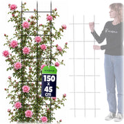 Traliccio da giardino in metallo KADAX per piante, fiori, scala per rampicanti, 45x150 cm, robusto