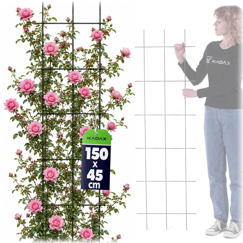 Traliccio da giardino in metallo KADAX per piante, fiori, scala per rampicanti, 45x150 cm, robusto