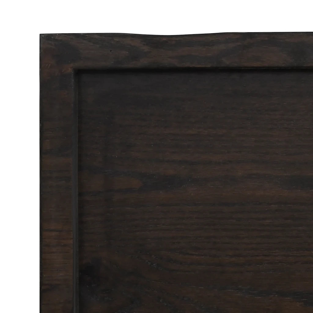 Ripiano Marrone Scuro 160x40x(2-4) cm Massello Rovere Trattato 363830