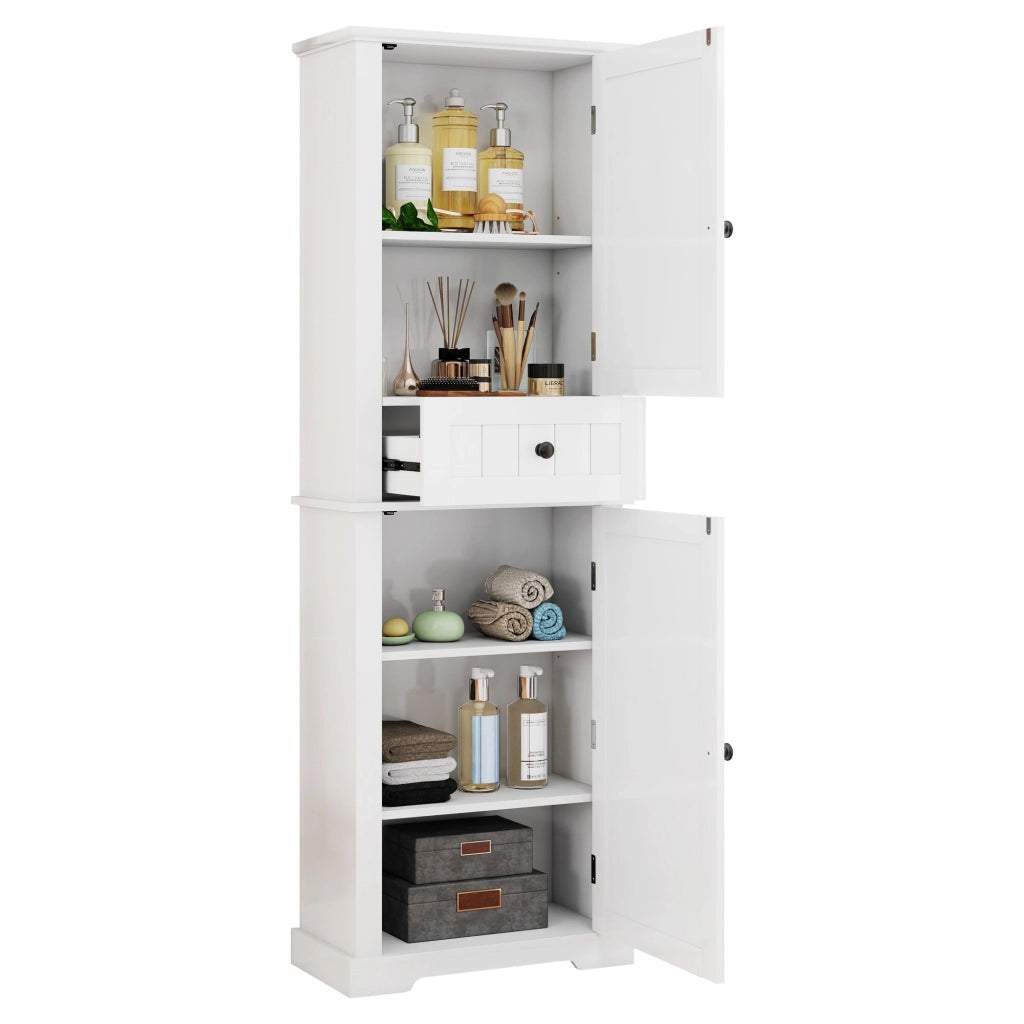 Armadietto Bagno con Cassetto ¨C MINIMAL ¨C Bianco, 56x28x167 cm