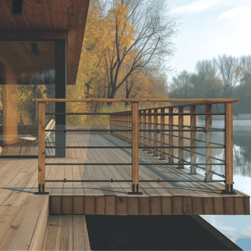 Kit di riempimento a tubi per parapetto in legno, Sepia Kordo