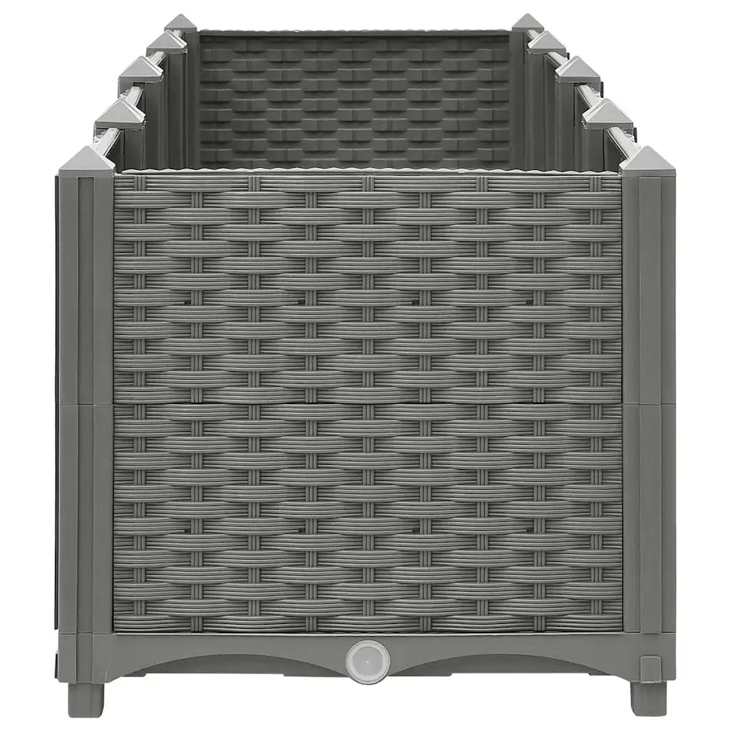 Fioriera Rialzata-Vaso da Esterno-Fioriera Elevata 160x40x38 cm in Polipropilene 433258