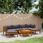 Set Divani da Giardino 7 pz con Cuscini in Massello di Acacia 3086914