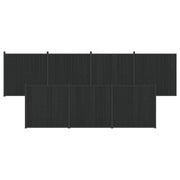 Pannello di Recinzione 7 pcs WPC e Alluminio Nero 3429489