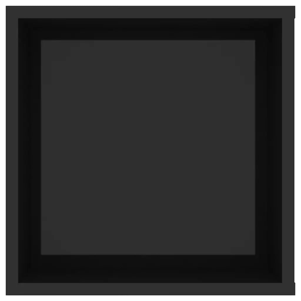 Armadietto TV da Parete Nero Lucido 102x35x35 cm in Truciolato cod mxl 9644