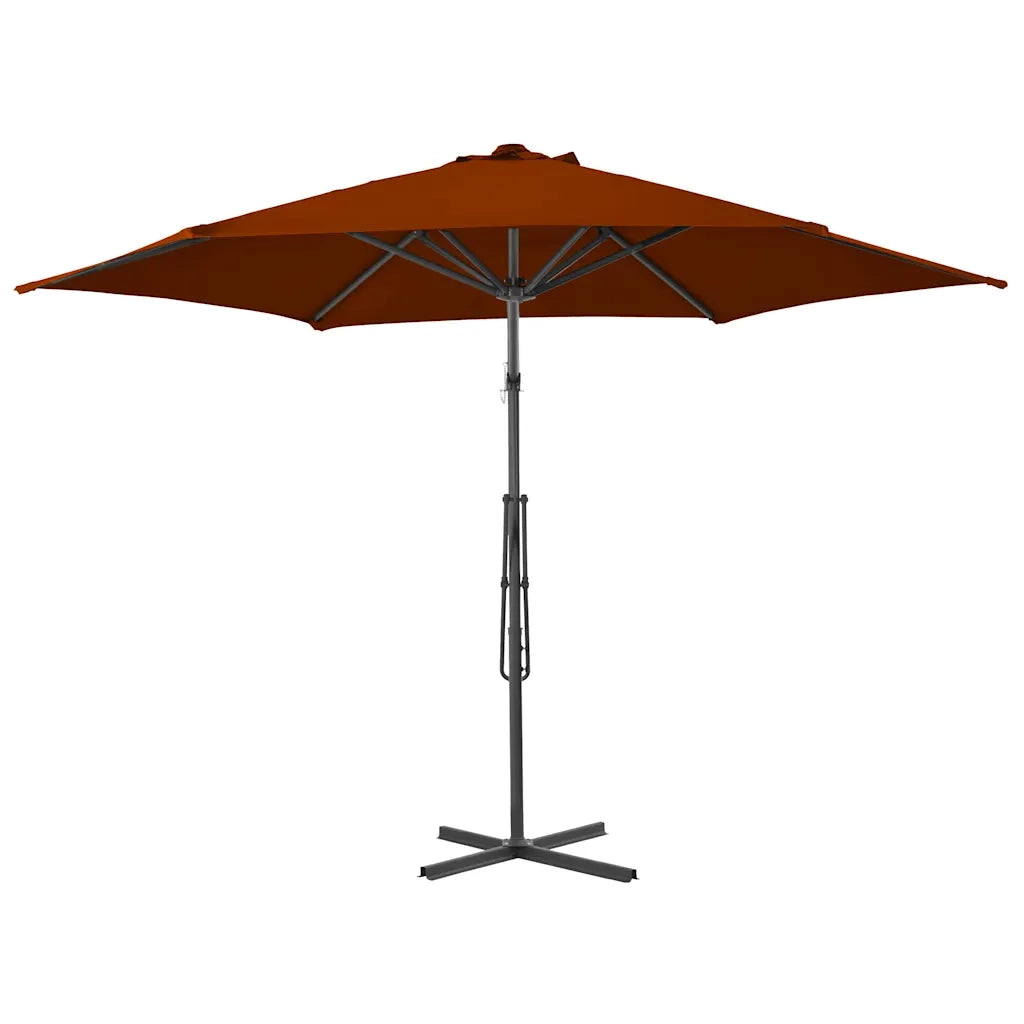 Ombrello | Parasolne da Giardino con Palo in Acciaio Terracotta 300x230cm
