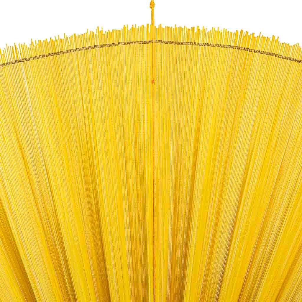 Decorazione da parete Palmito in bambù e tessuto giallo 145x75x2h cm