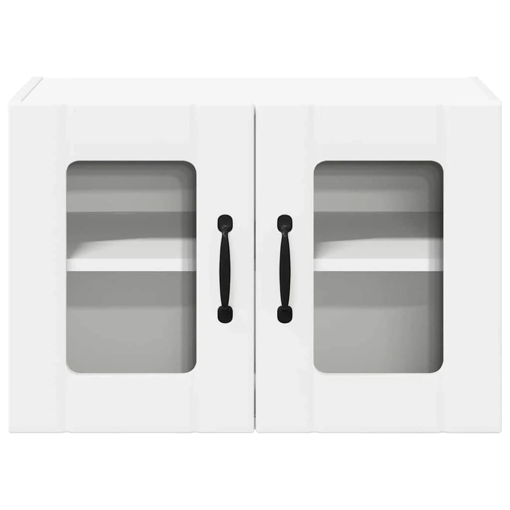 Set di 2 pratici pensili da cucina moderni 60 x 31 x 40 cm in legno composito bianco 02_0053985