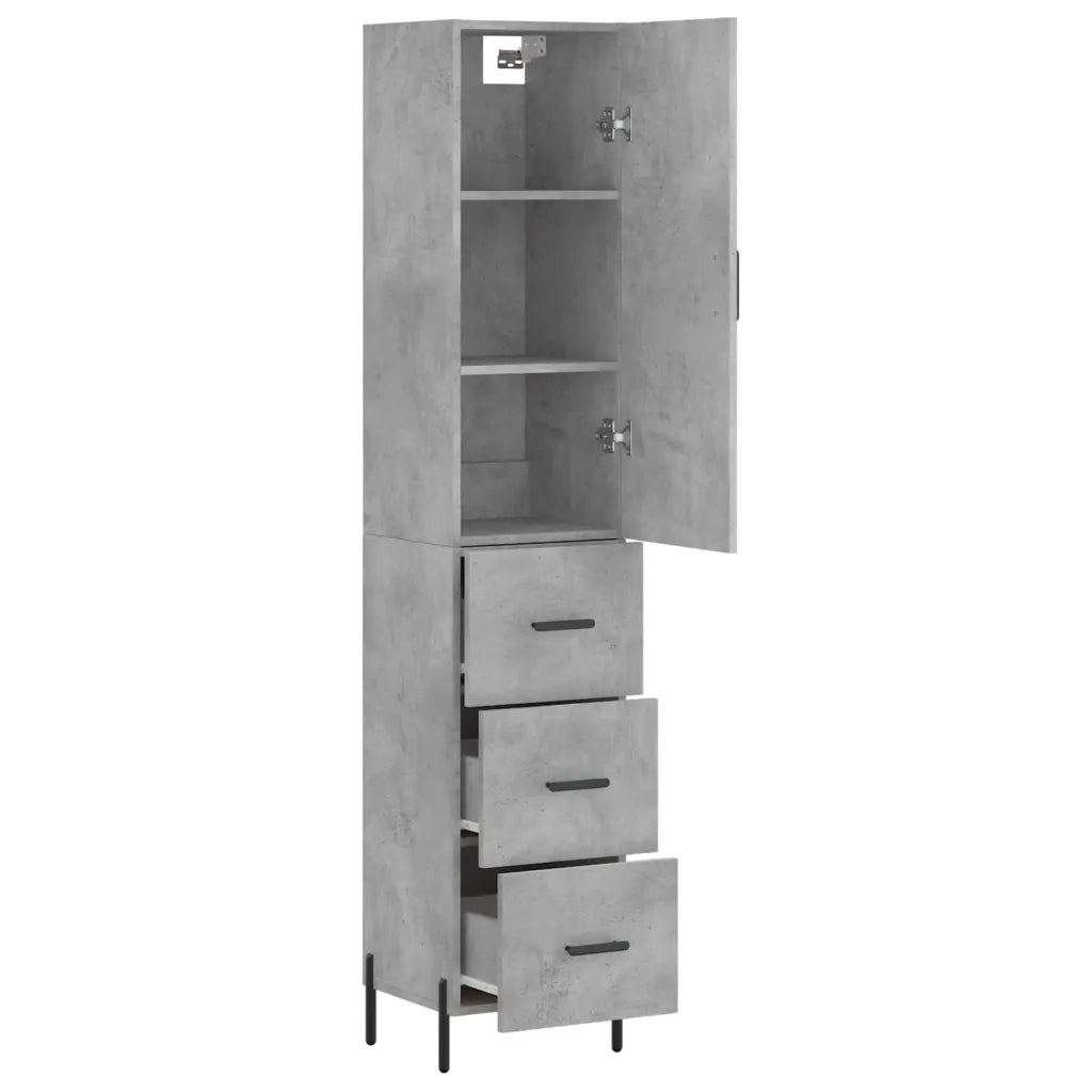 Credenza Grigio Cemento 34,5x34x180 cm in Legno Multistrato 3198861