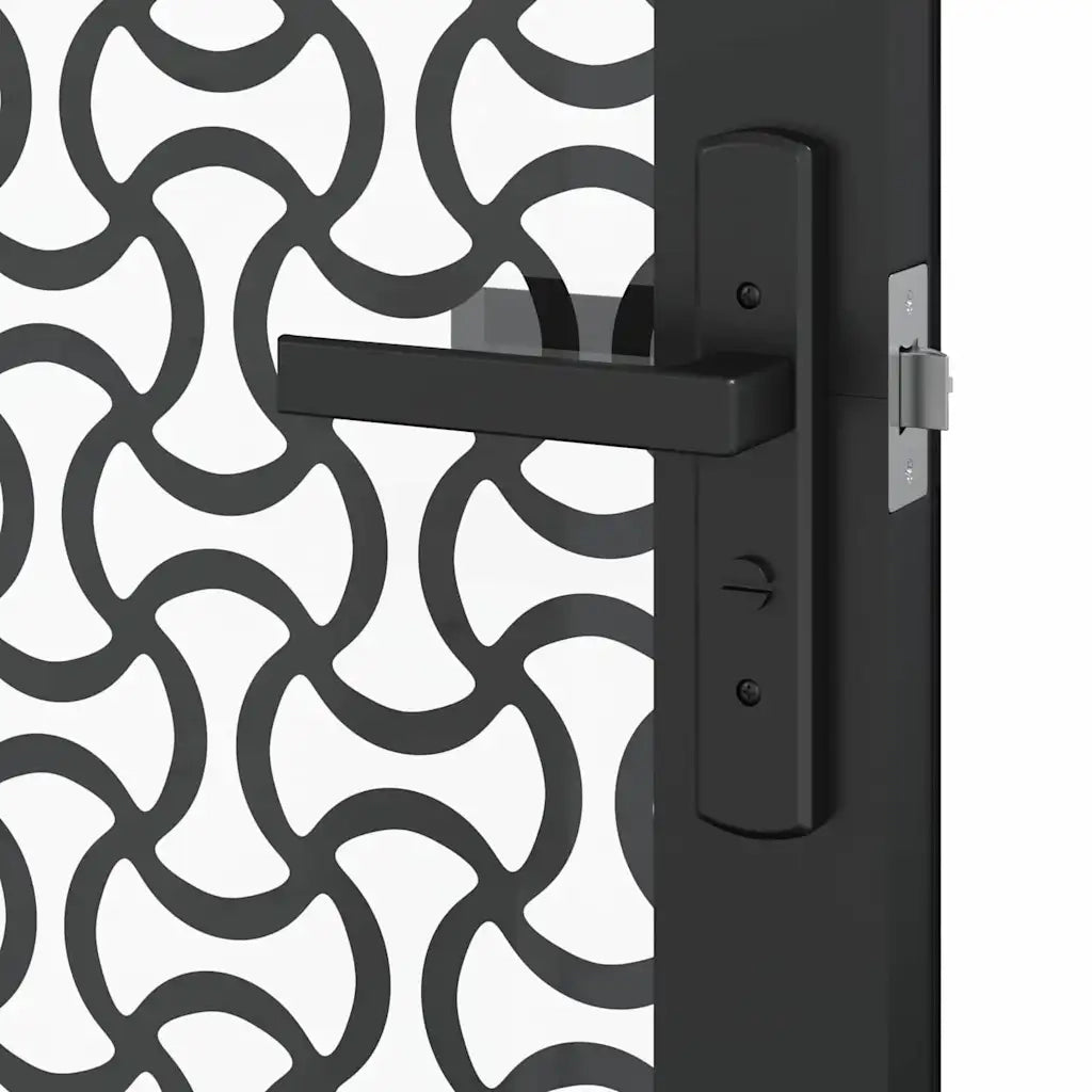 Porta in vetro Traforo Nero 83 x 3,5 x 201,5 cm Alluminio 42012450