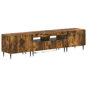 Mobile TV LED a 5 pezzi Rovere Fumo Legno ingegnerizzato 3416522