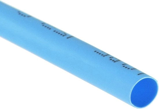 Krimpattrezzatura trasparente 4mm, 3m, rapporto di compressione 2:1 con strato di adesivo, isolante elettrico, riparazione cavi, colore blu.