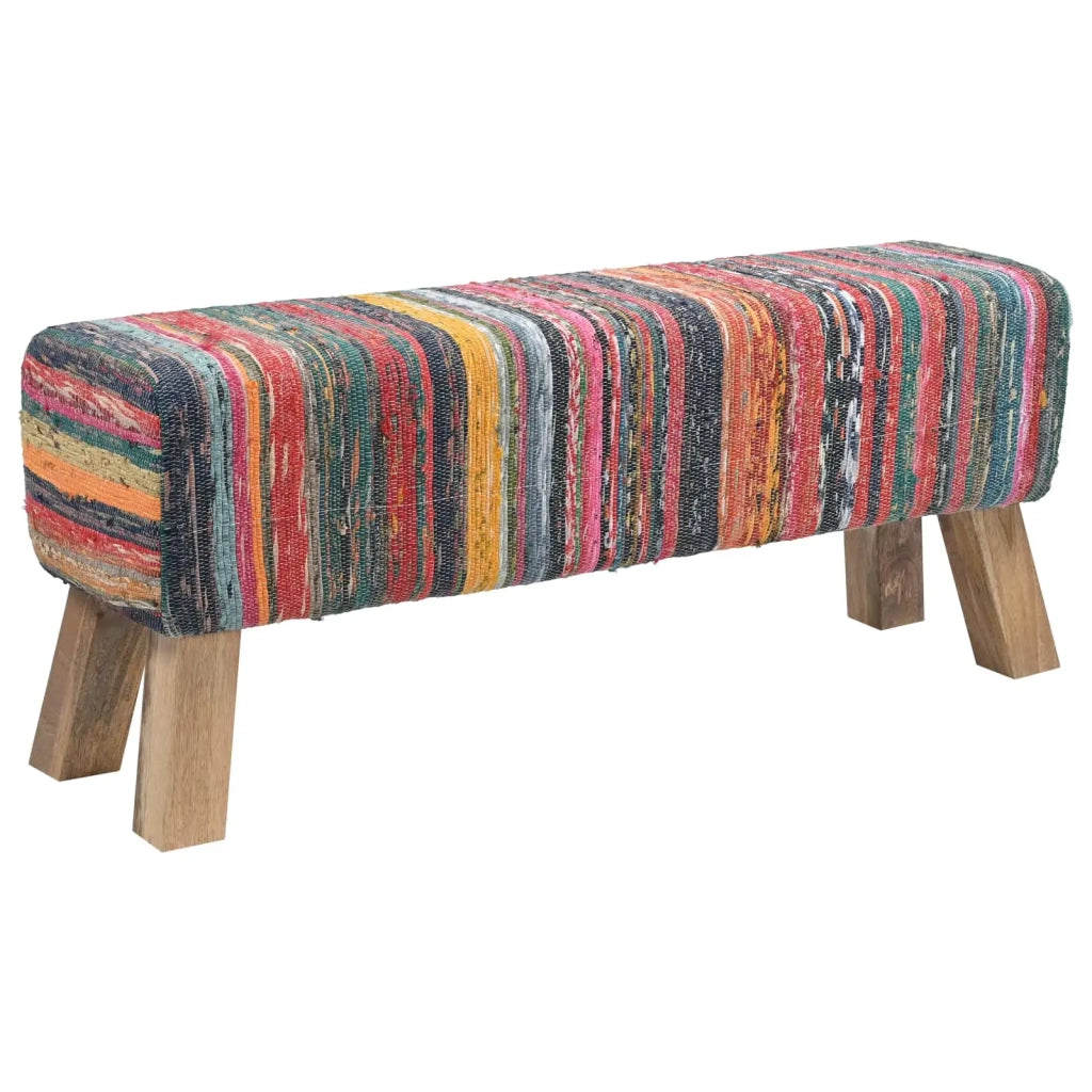 panchina 110 x 30 x 45 cm Pelle Vera Multicolore 42042117