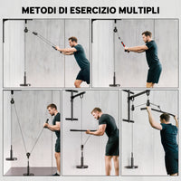 Pulley Machine Home Gym e Puleggia LAT Machine Attacco per Dischi Pesi Universali con Accessori