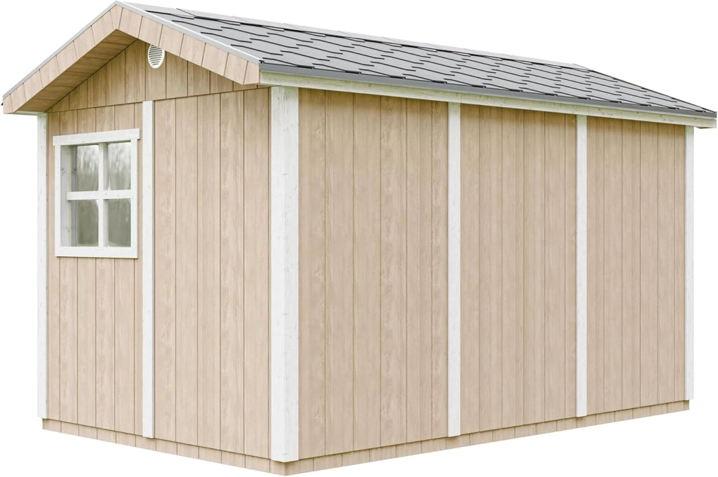 Casetta da giardino di qualit? premium 8,68 m² - H252x250x412 cm - Timbela M914-TERRA BROWN