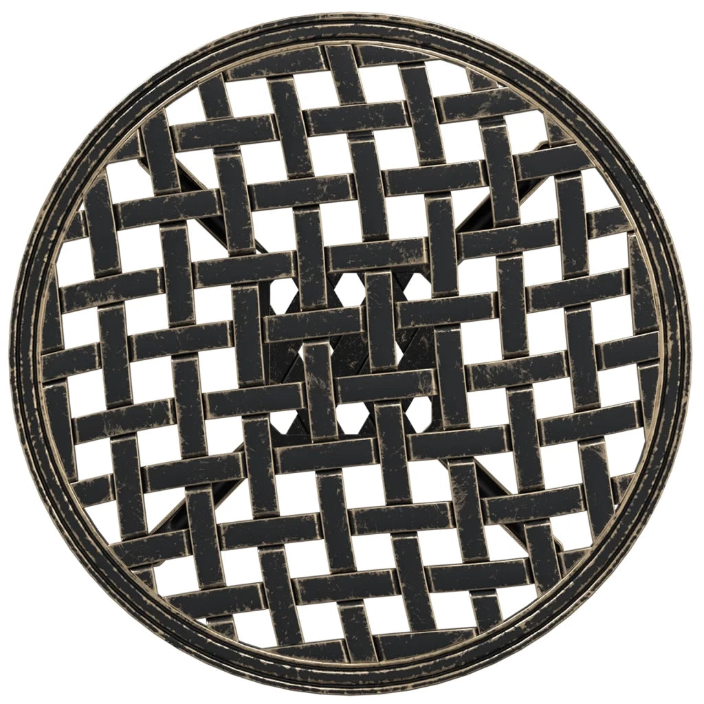 Tavolo da Giardino Bronzo Ã˜48x53 cm in Alluminio Pressofuso