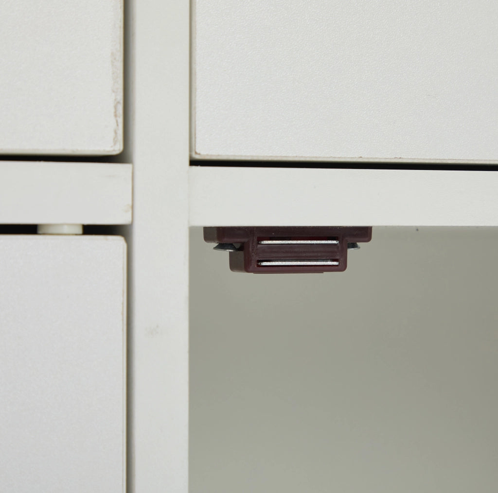 Madia bianca in MDF con 3 cassetti e 4 ante, 160 x 37 x 75 cm