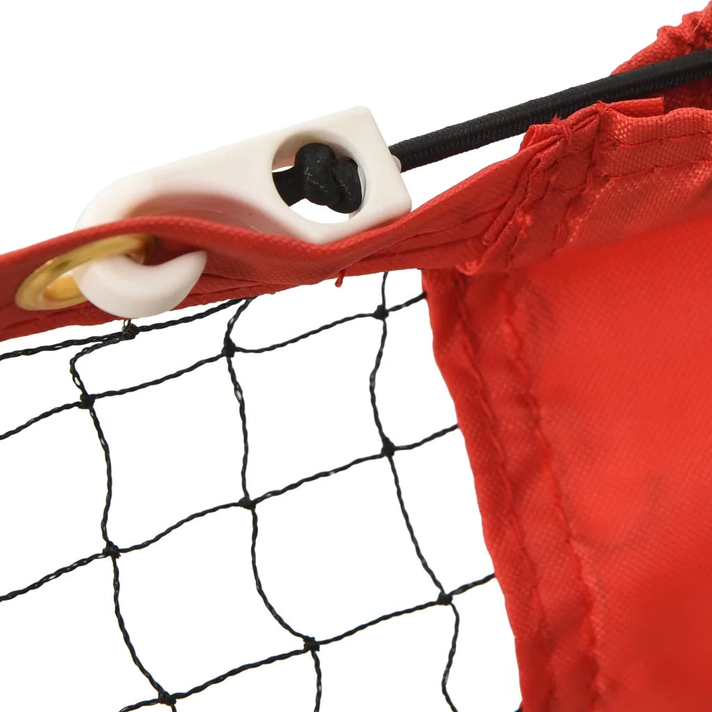 Rete da Tennis Nera e Rossa 500x100x87 cm in Poliestere 93758