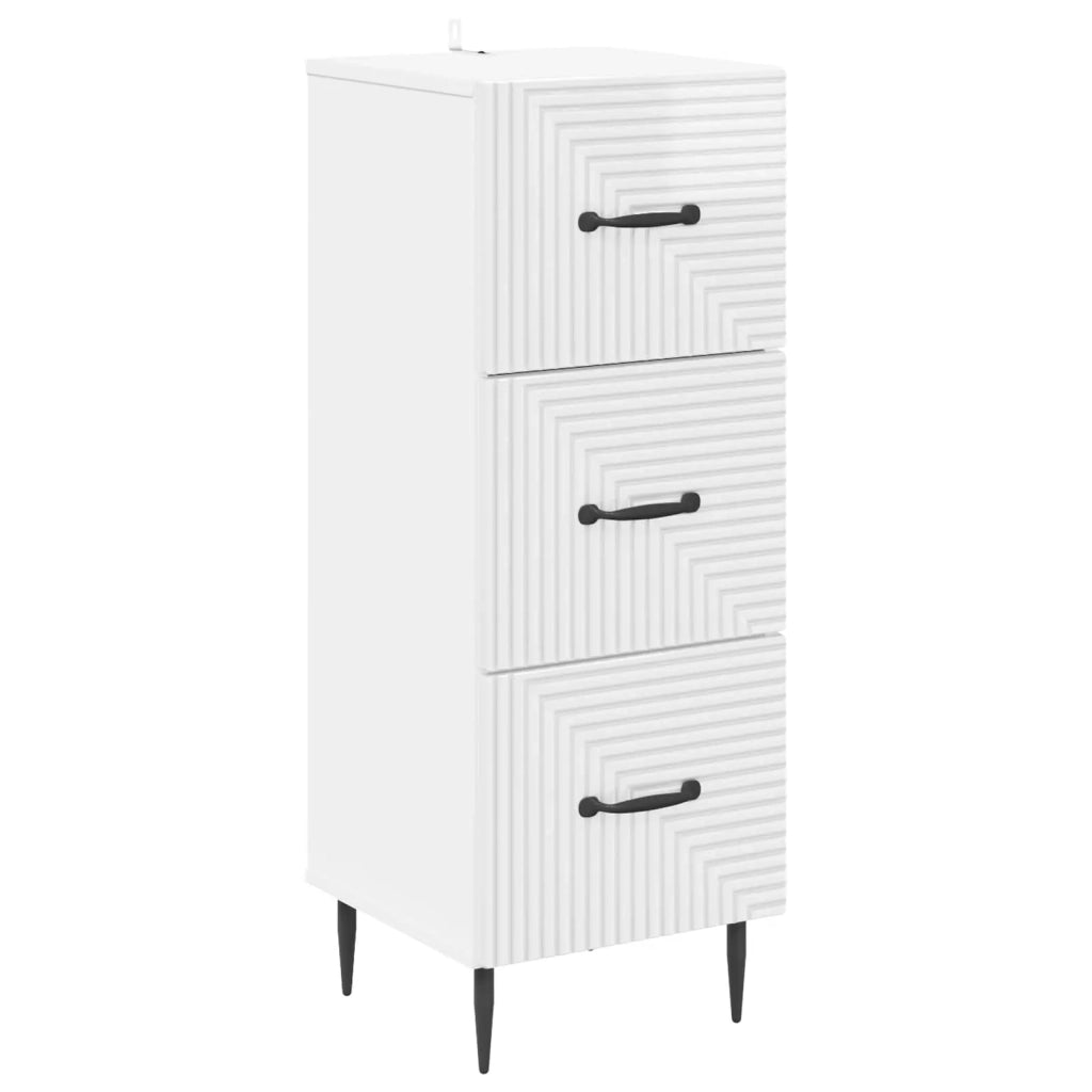 Mobile con Cassetti Bianco Lucido 33 x 34,5 x 89,5 cm 894849