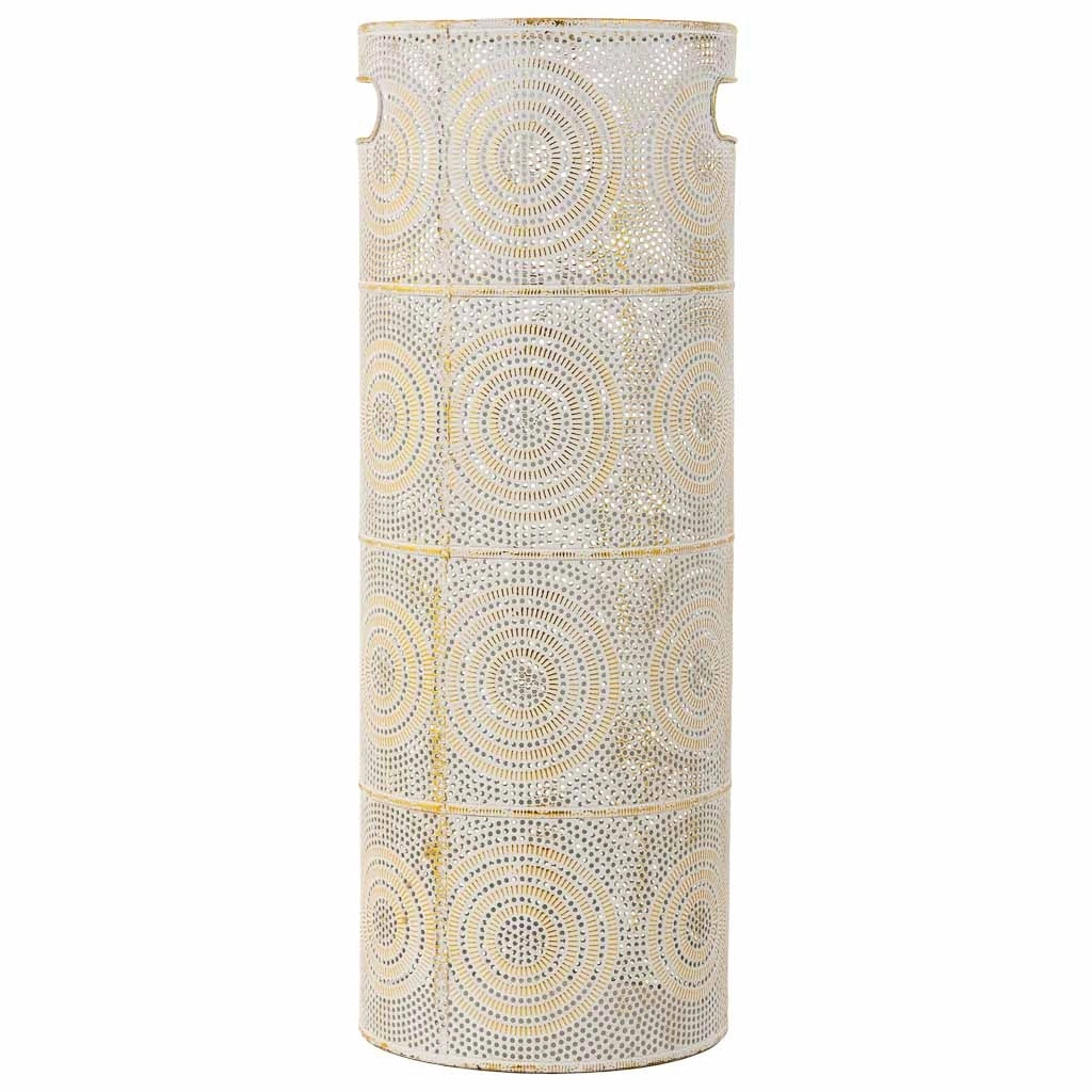 Portaombrelli tondo in metallo dorato 20x20x53h