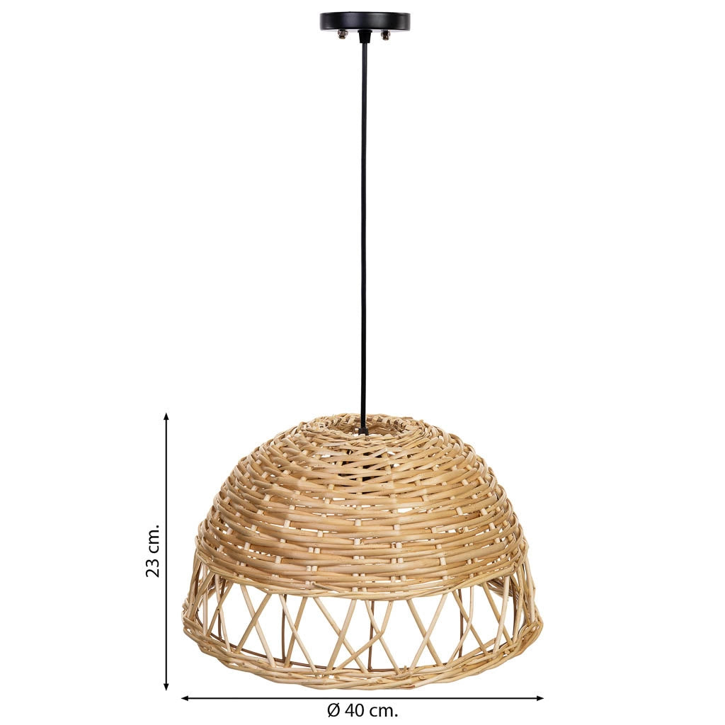 Lampada da soffitto in vimini D40x23h cm