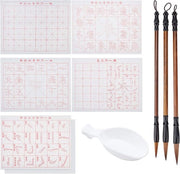 Set di pennelli per calligrafia da 10 pezzi - pennelli per calligrafia cinesi