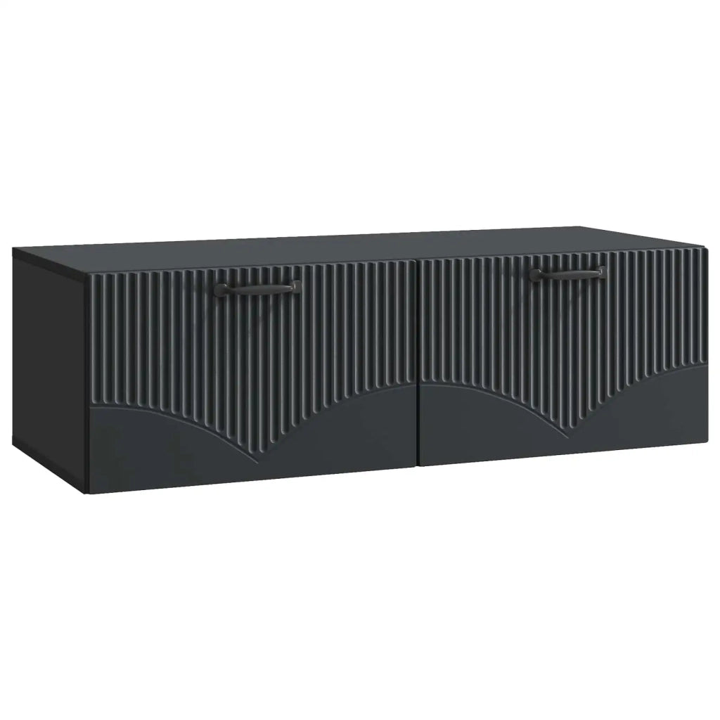 Mobile Porta TV da Muro Montaggio a parete Nero 98 x 41 x 30 cm