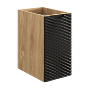 Mobile da parete YOKA – 1 anta – Rovere chiaro e nero – L30 × P46 × H57 cm – Da appendere