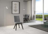 Sedia 52x52x87 cm Trudy gambe Antracite in Similpelle Grigio