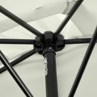 Ombrellone Semicircolare per Parete da Terrazza e Giardino con Manovella, 2.5x2.3m, Crema