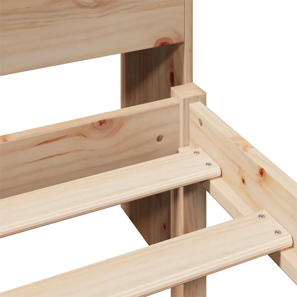 Giroletto con Libreria senza Materasso 75x190 cm in Legno Pino