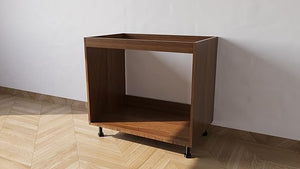 Base da lavello d appoggio con Le Seguenti Misure l=80 cm p=55 cm h=72 cm Colore Noce con spedizione in Kit Senza Ante