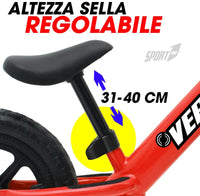 Bicicletta Senza Pedali 2 Anni Bici Senza Pedali 1 anno 2 Anni 3 Anni Equilibrio Prima Bike Balance 2 Ruote Bambino Rego