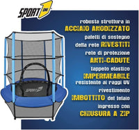 Tappeto Elastico Bambini Da Interno 3 Anni Da Giardino 5 Anni 180 cm fino a 400 diametro cm 2 Anni, Piccolo, Grande, Int