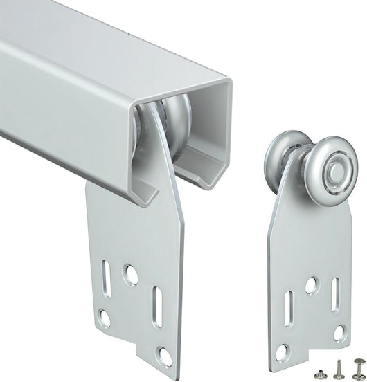 Binario Monorotaia MR3 in Ferro Zincato, Lunghezza 150cm con 4 Scorrevoli Inclusi - Ideale per Teli PVC, Tettoie, Gazebi, Pergole, Capanni