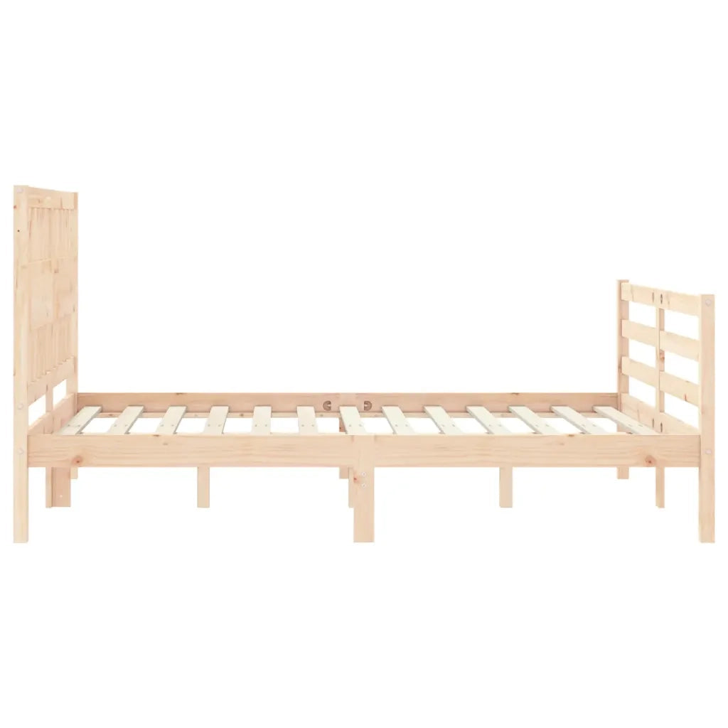 Giroletto con Testiera-Struttura Letto con testiera 120x200 cm in Legno Massello 498161