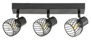 Plafoniera a barra nera Aberama 3xE14 10W IP20 Rabalux