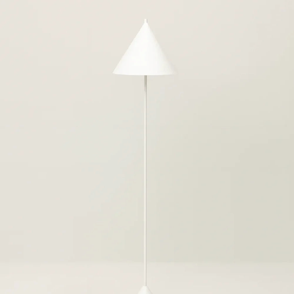 Lampada da terra Kone in metallo bianco | Duzzle