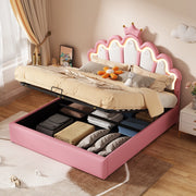 Letto imbottito con LED rosa ¨C Minimal ¨C 140x200 cm