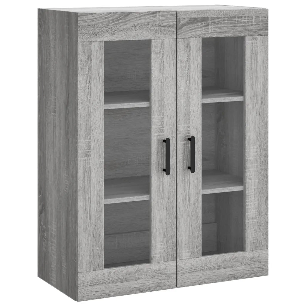 Credenza-Buffet-Armadio da cucina Grigio Sonoma 69,5x34x180 cm in Legno Multistrato 817756