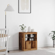 Sideboard  con luci LED Legno Invecchiato 60,5x37x67 cm