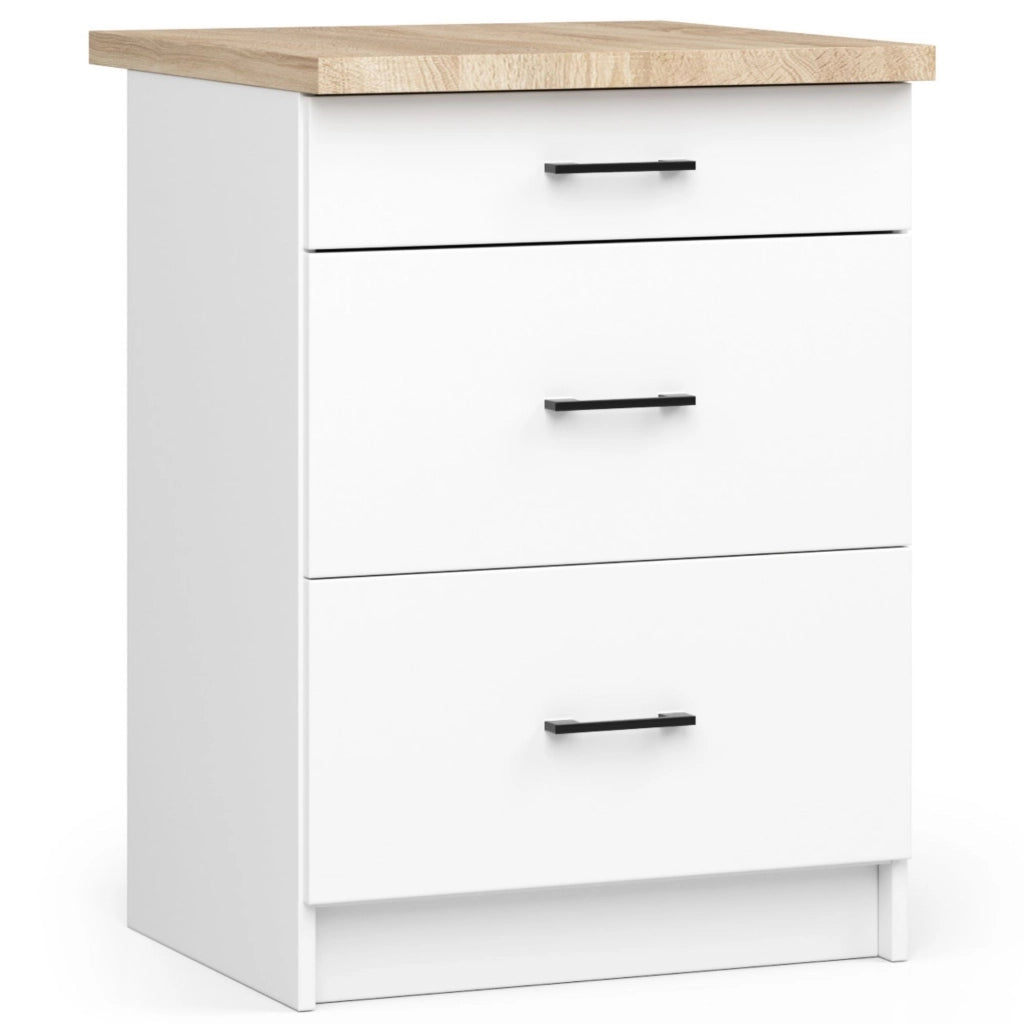 AKORD Set di Mobili da Cucina OLIWIA G2 240 cm Bianco 240 cm 10 ante 6 cassetti 240x46x203 cm