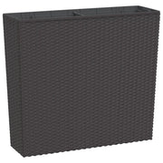 Fioriera | Cassetta per fiori | Vaso con Interno Rimovibile Marrone 12 / 44 L PP Rattan