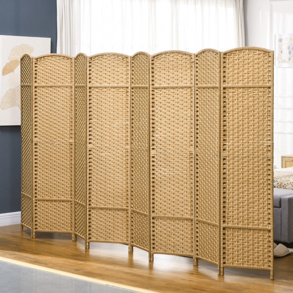 Paravento ¨C Minimal ¨C Naturale 8 Pannelli Flessibili