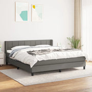 Giroletto a Molle con Materasso Grigio Scuro 180x200 cm Tessutocod mxl 122272