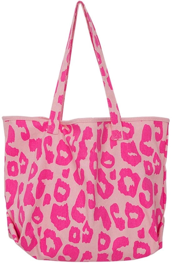 Borsa a spalla leopard con cinghia, grande per uso quotidiano, ufficio, scuola e shopping, Utility, Rosa
