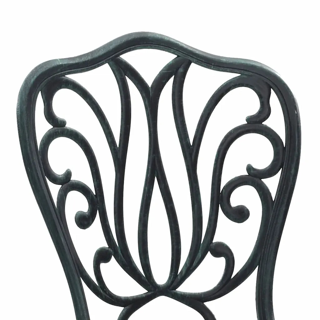 Set Bistro da Giardino 3 pcs Verde Alluminio 42002385